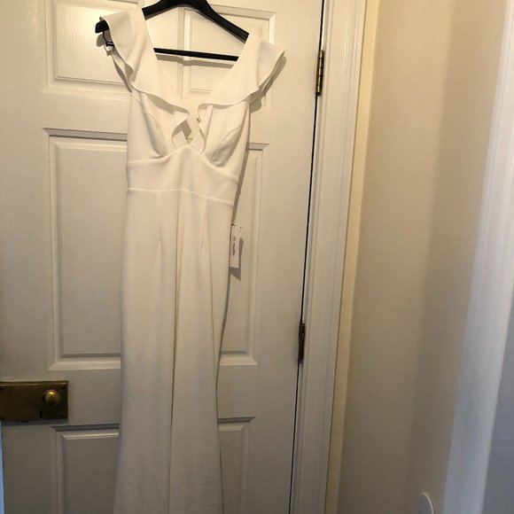 NWT long white bodycon gown - Picture 1 of 5